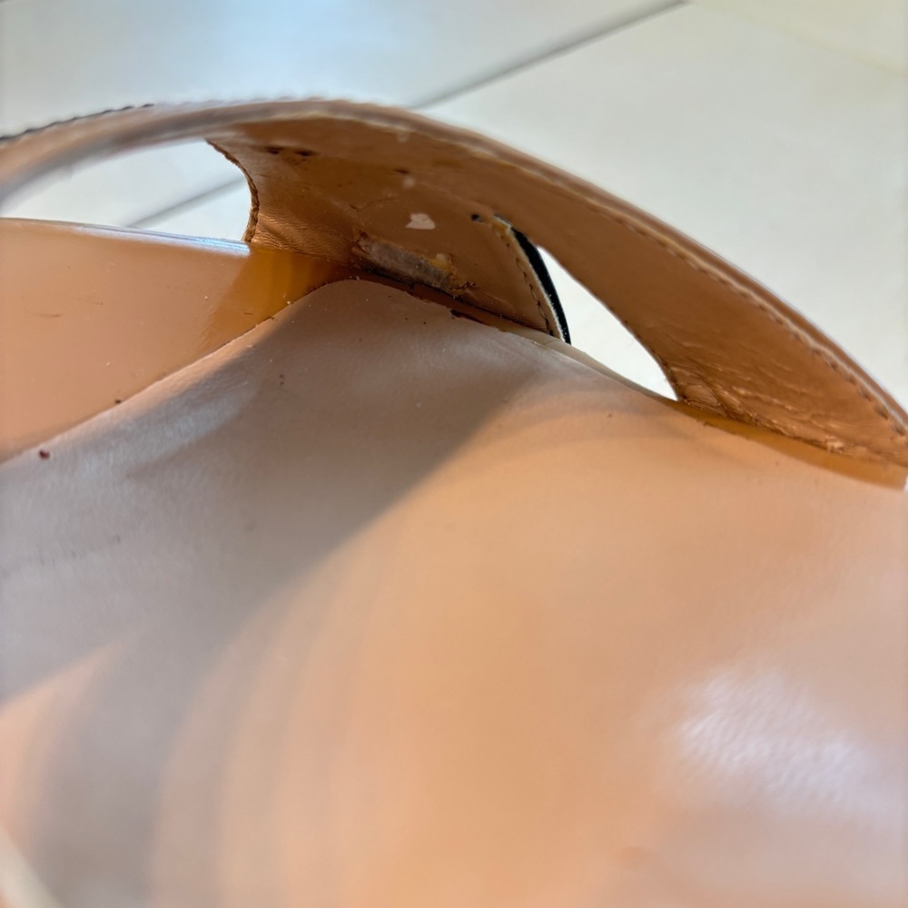 Guess Cork Platform Wedge Sandals Women’s Size 7.5 Black and Tan - Picture 14 of 14